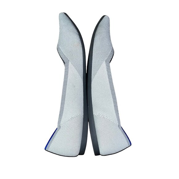 Rothy’s Pointed Flats Women’s 10.5 Gray Blue Trim Knit Used - Picture 8 of 14